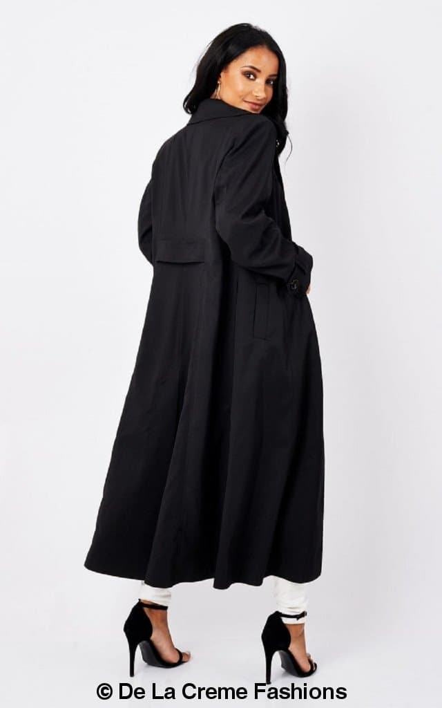 Rose Eleusis longline mac coat for women in spring and summer, stylish lightweight jacket with a classic design.