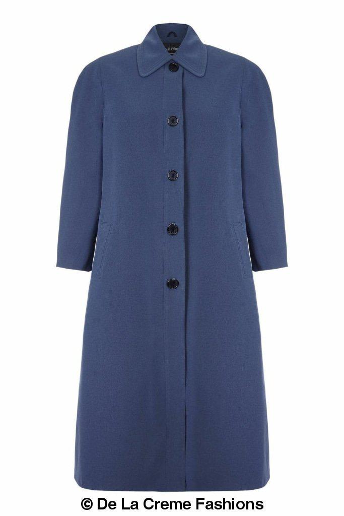 Plus size long coat from Rose Eleusis, stylish spring/summer jacket with a flowy design and lightweight fabric.