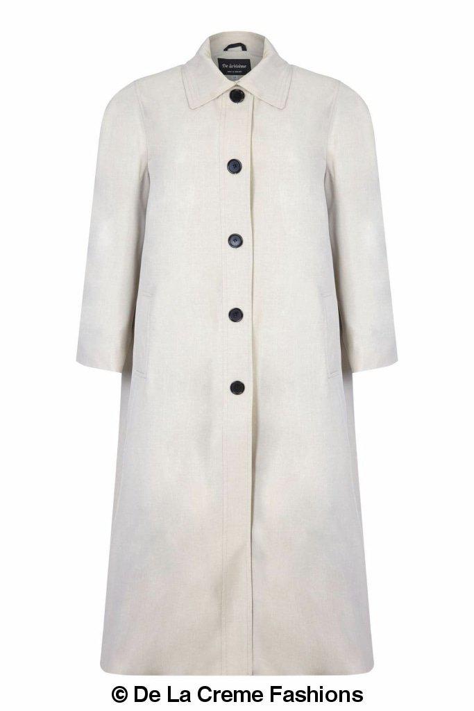 Plus size long spring/summer coat by Rose Eleusis, stylish women&