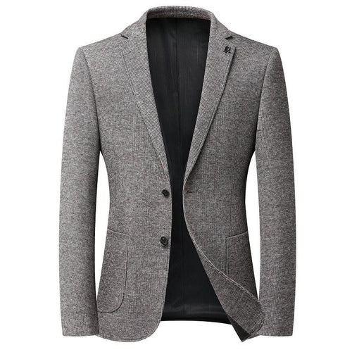 Carmine Juneberry Metropolitan Slim-Fit Blazer from Haute Edition 25, shown in a tailored dark fabric with classic lapels.
