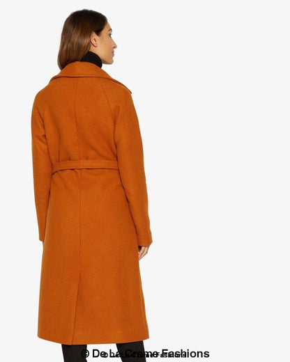 Rose Eleusis Diana wrap-around duster coat, stylish long jacket with belt, lightweight fabric, and open front design.