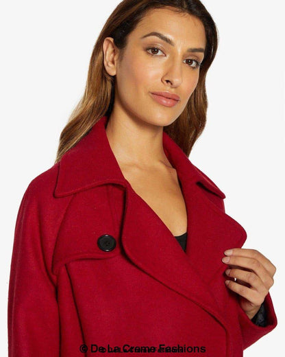 Rose Eleusis Diana wrap-around duster coat, lightweight jacket with long sleeves and open front, stylish outerwear for women.