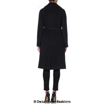 Rose Eleusis Diana wrap-around duster coat in lightweight fabric, shown hanging on a neutral background.