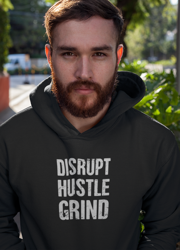 Scorpius Disrupt Hrind hoodie, a pull-over sweater with a modern design, shown in a relaxed fit on a plain background.
