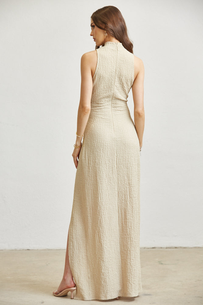 White Amphitryon Nova Sunset dress for women with flowing fabric and vibrant sunset-inspired colors, perfect for summer wear.
