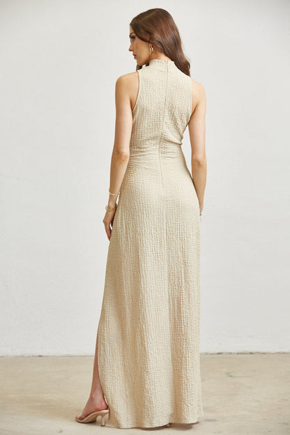 White Amphitryon Nova Sunset dress for women with flowing fabric and vibrant sunset-inspired colors, perfect for summer wear.