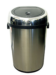 Rose Chloe iTouchless 18-Gallon touchless trash can for commercial use, with sensor-operated lid and durable design