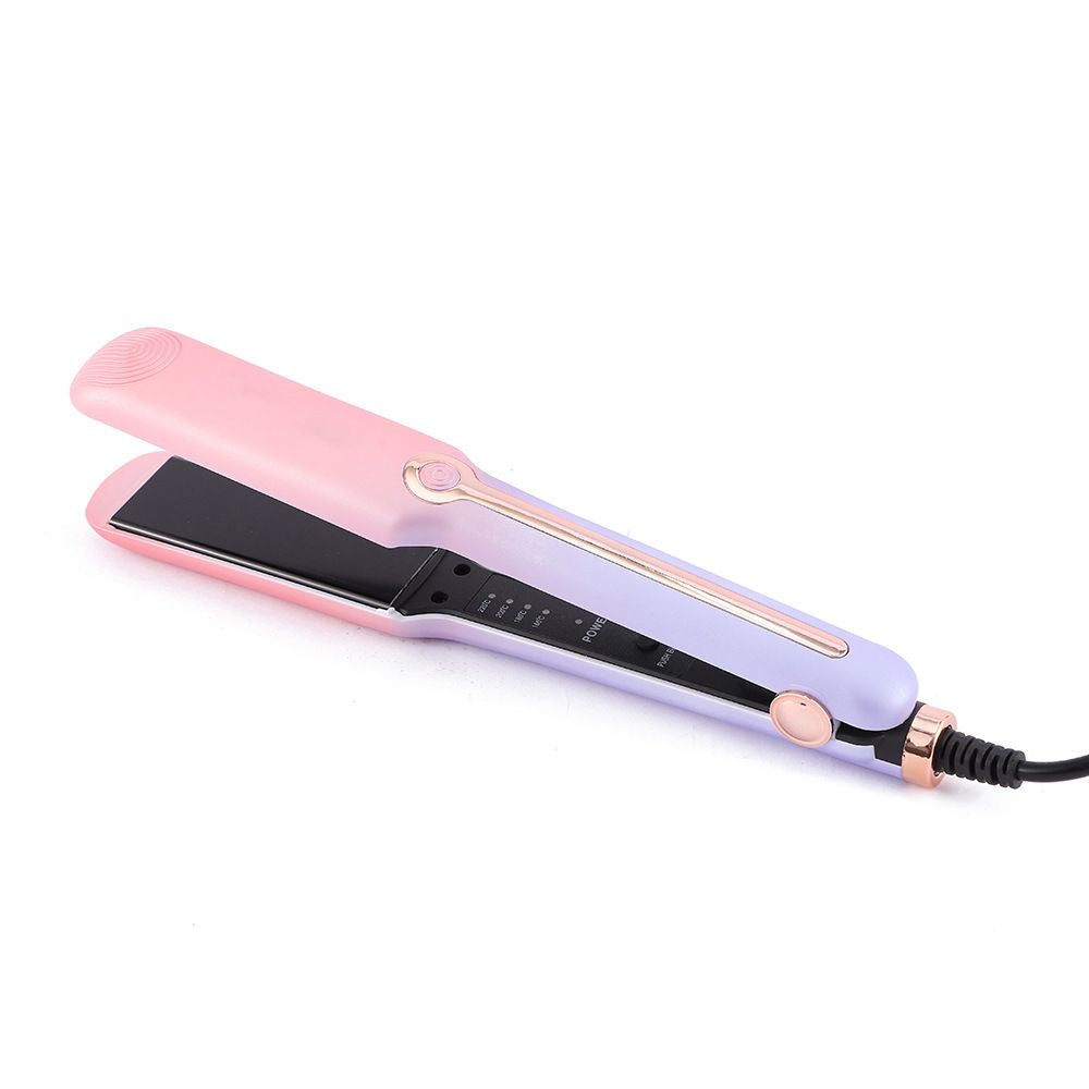Pear Daisy professional ceramic tourmaline ionic steam hair straightener with flat plates and ergonomic handle, suitable for home use.
