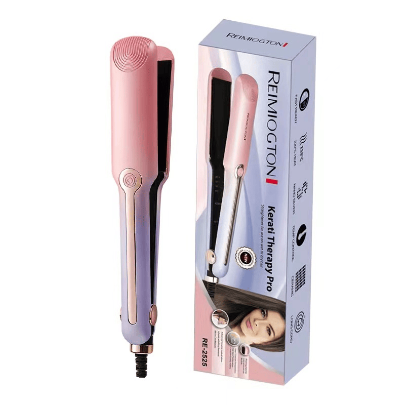 Pear Daisy professional ceramic tourmaline ionic steam hair straightener with adjustable temperature on a white background.
