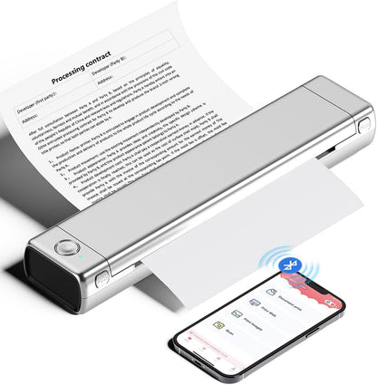 Wireless portable thermal printer by Pear Daisy, ideal for travel, compact design for home and garden printing needs.