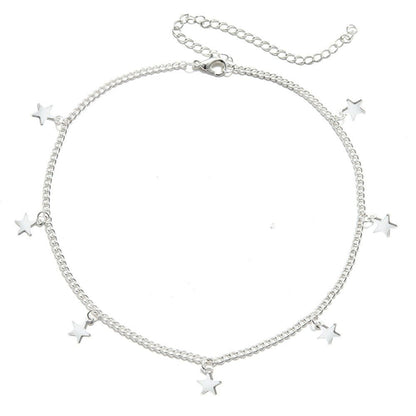 Carmine Medusa simple pentagram pendant necklace with metal star charm on a delicate chain, jewelry and watches category.