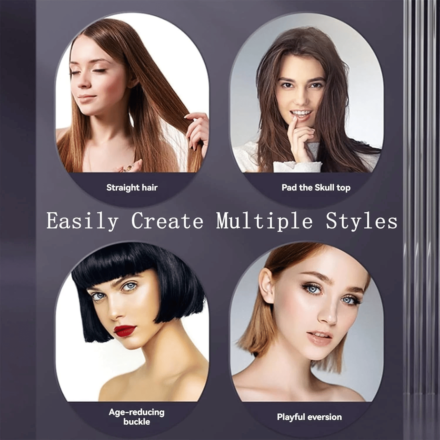 Pear Daisy professional ceramic tourmaline ionic steam hair straightener with a sleek flat iron design for smooth, shiny hair.
