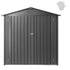 Pear Daisy 6x4 ft metal garden shed with lockable doors, outdoor storage solution, sturdy steel construction for home and garden use