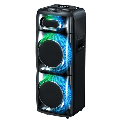 Pear Daisy IQ Sound TorusFLEX portable Bluetooth DJ speaker with dual 10-inch drivers, suitable for home and outdoor entertainment.