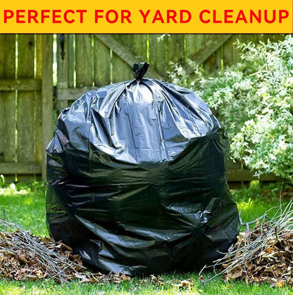 Boxed disposable garbage bags by Pear Daisy, puncture-resistant and tear-proof, 70-piece set for home and garden trash disposal.