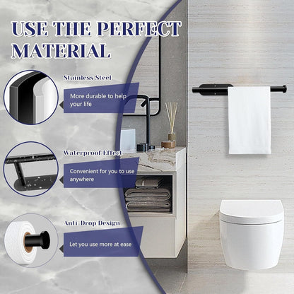 Pear Daisy paper towel holder, self-adhesive or drilling, mounted under cabinet for convenient kitchen storage.