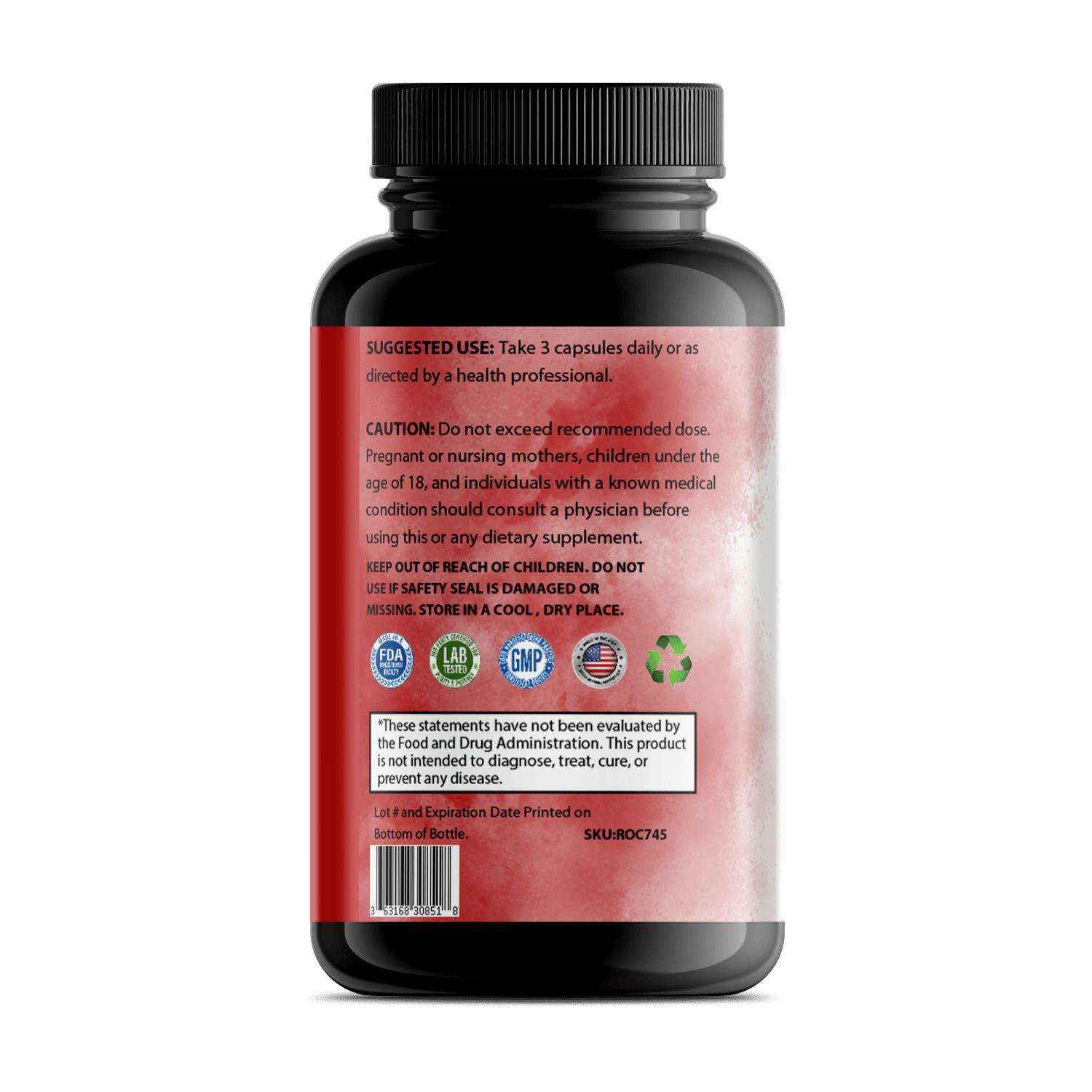 Pear Daisy Pure Testosterone supplement bottle for home and garden use, featuring a white label and green accents.