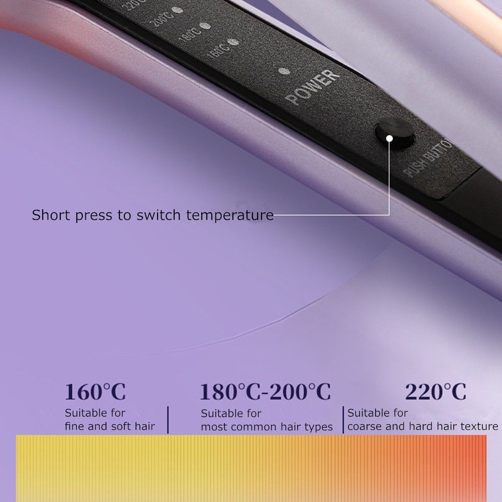 Pear Daisy professional steam ceramic tourmaline ionic flat hair straightener, showing sleek black design with ceramic plates.