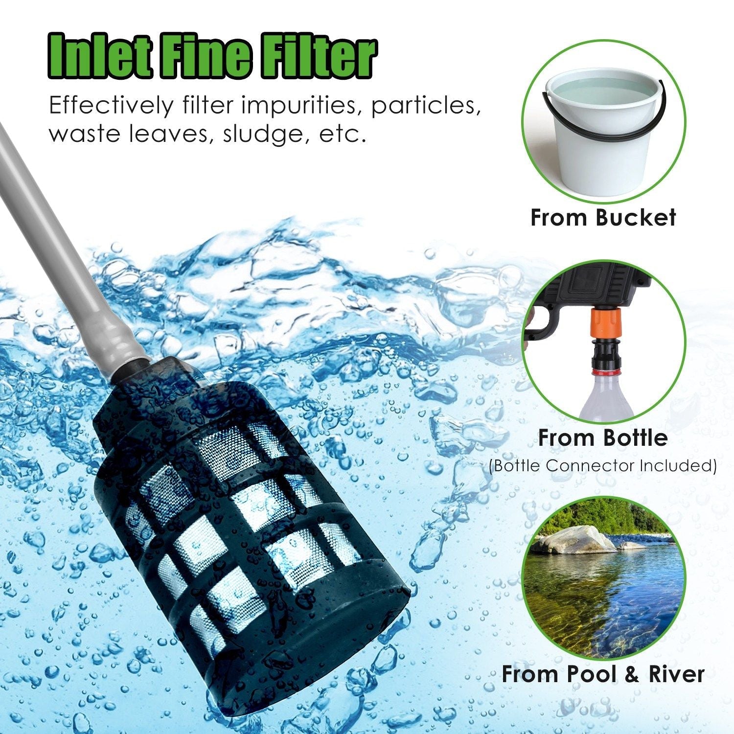 Pear Daisy cordless pressure washer with 400 PSI and 300W for home and garden cleaning, portable and handheld.