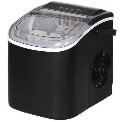 Pear Daisy portable countertop ice maker with handle, featuring self-cleaning function and compact design for home and garden use.