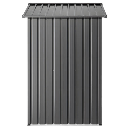 Pear Daisy 6x4 ft metal garden shed with lockable doors, outdoor storage solution for tools and gardening supplies.