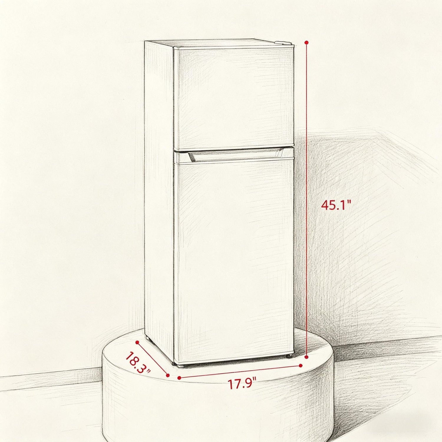 Pear Daisy portable skincare fridge for home use, compact white mini fridge for storing skincare products and cosmetics.