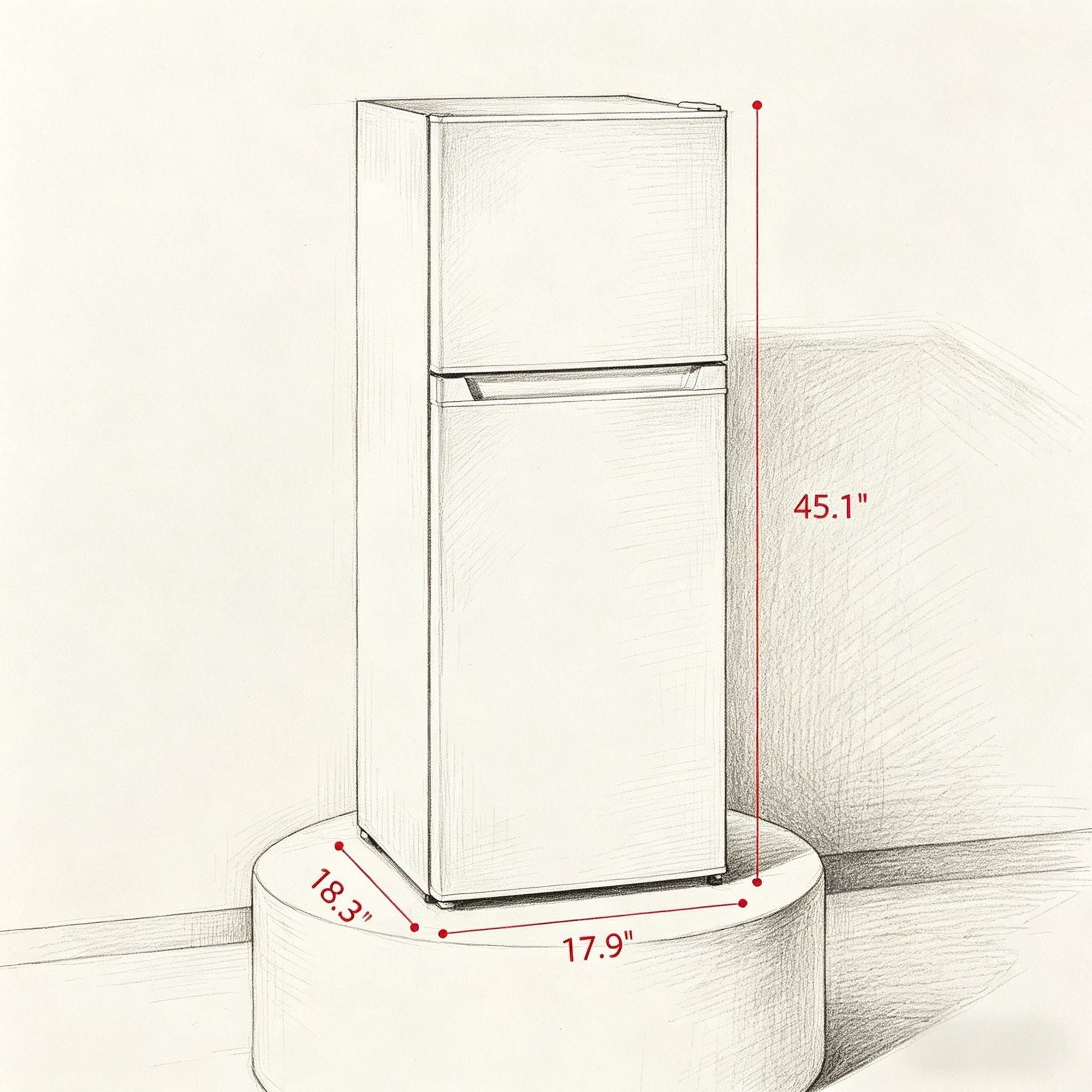 Pear Daisy portable skincare fridge for home use, compact white mini fridge for storing skincare products and cosmetics.