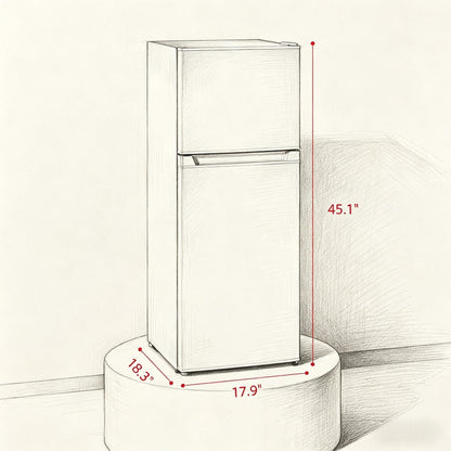 Pear Daisy portable skincare fridge for home use, compact white mini fridge for storing skincare products and cosmetics.