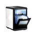 Portable Pear Daisy countertop ice maker producing 44 lbs of ice per day, featuring self-cleaning function for home and garden use.