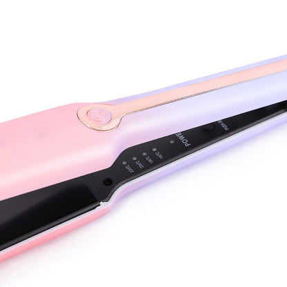 Pear Daisy professional steam hair straightener with ceramic, tourmaline, and ionic technology for sleek, straight hair.