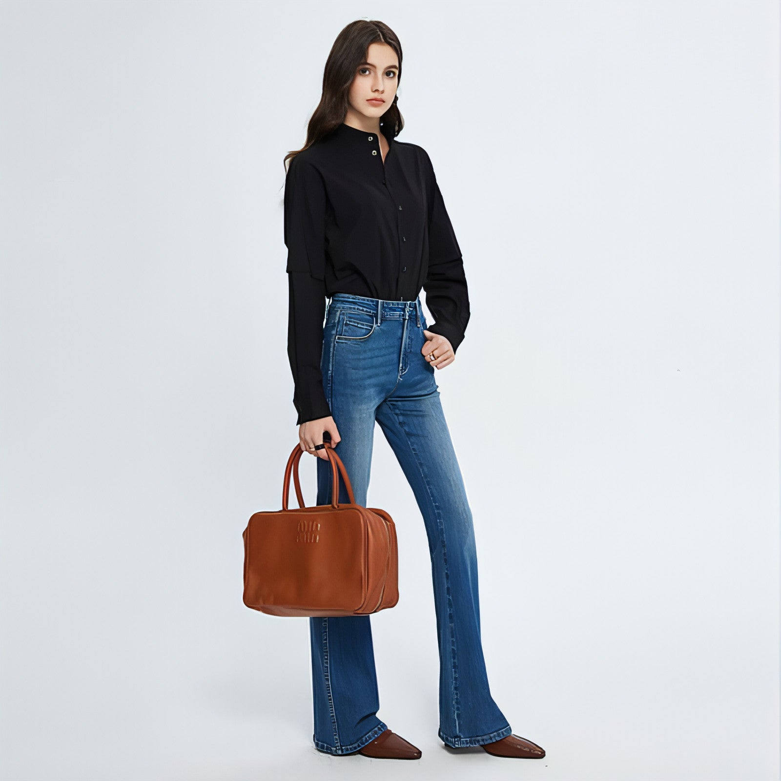Carmine Juneberry fashionable stretch skinny jeans for women, showing a close-up of the fitted denim with a medium wash.
