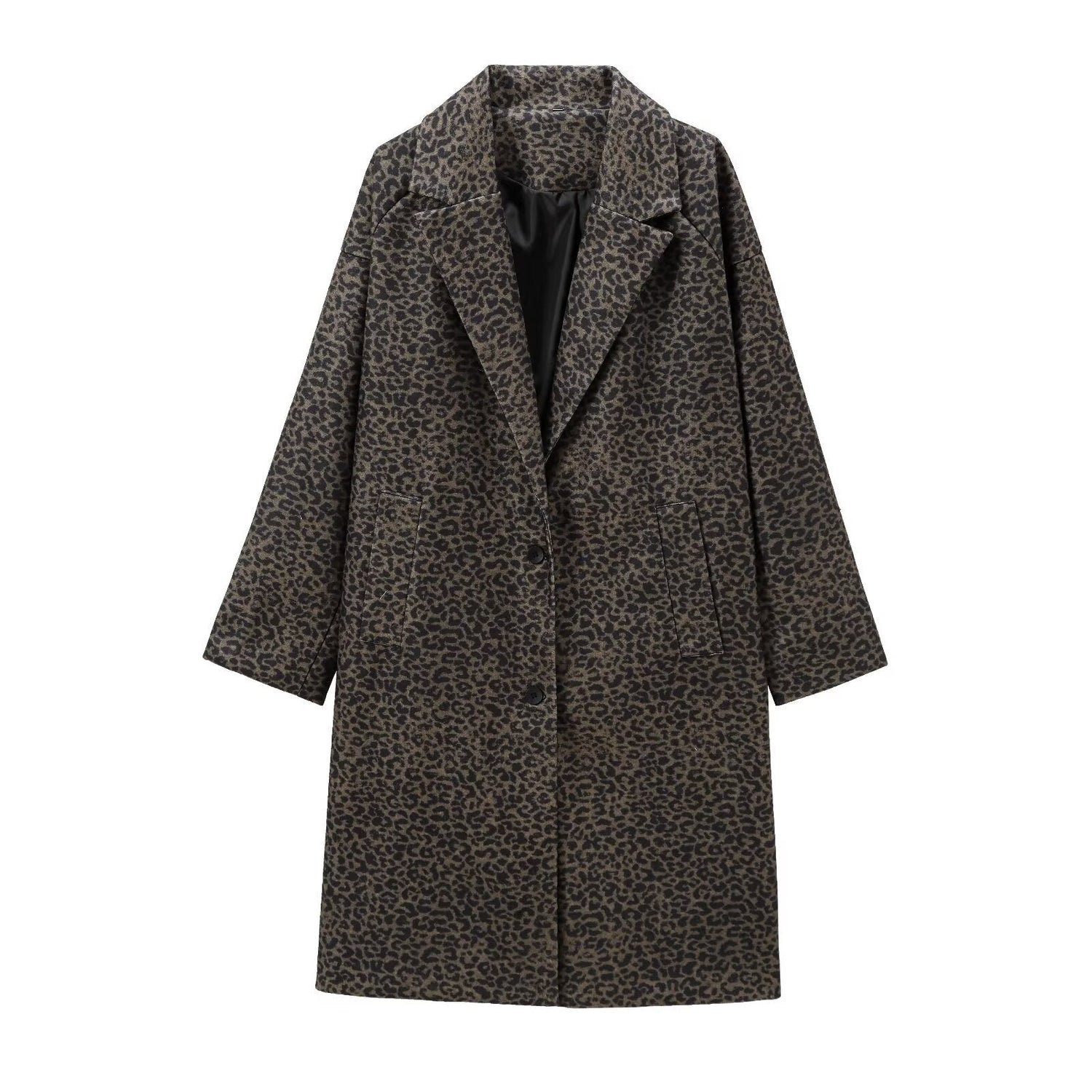Carmine Juneberry leopard statement coat, Haute Edition 25, stylish jacket with bold animal print, tailored fit, and classic collar.