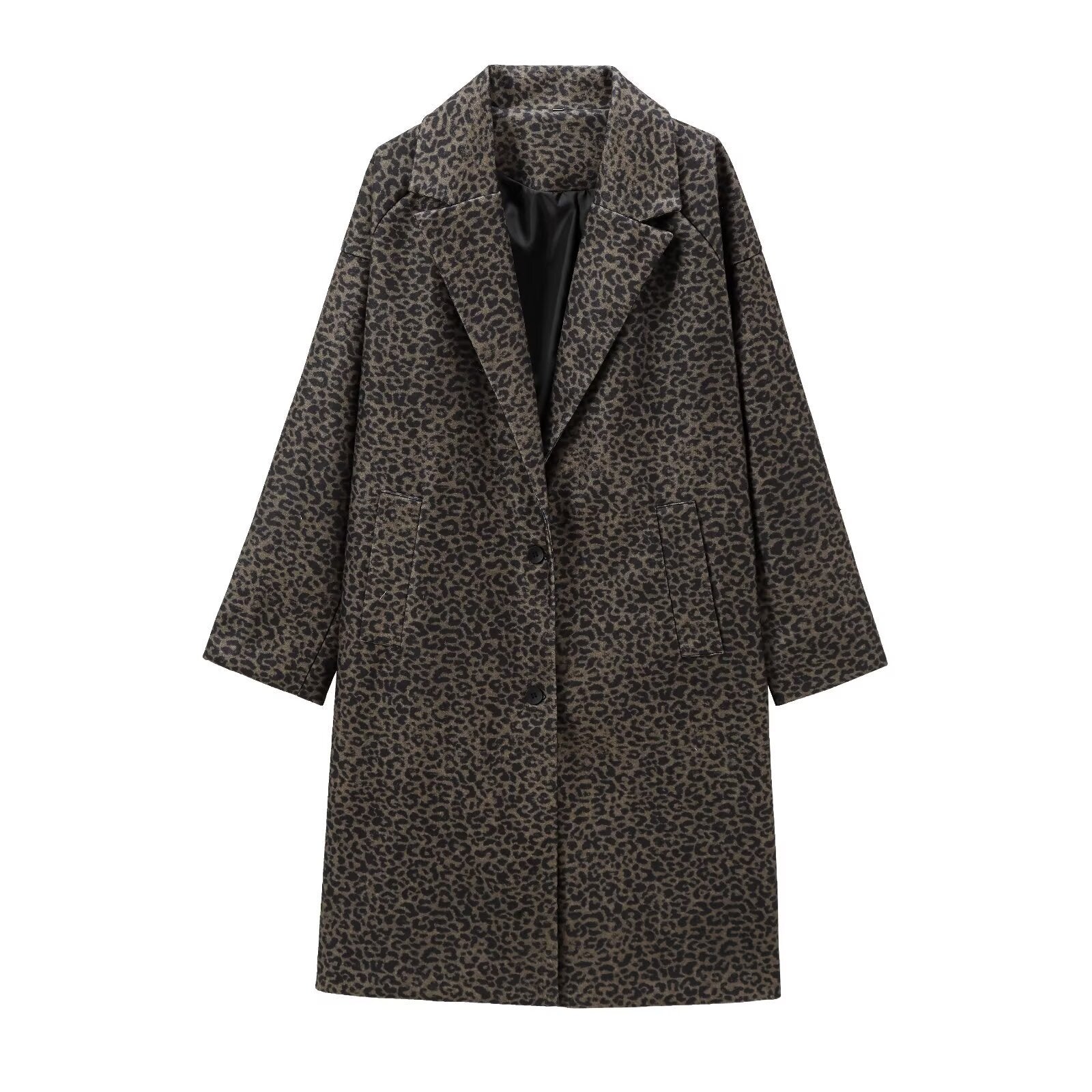Carmine Juneberry leopard statement coat, Haute Edition 25, stylish jacket with bold animal print, tailored fit, and classic collar.