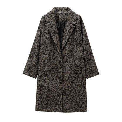 Carmine Juneberry leopard statement coat, Haute Edition 25, stylish jacket with bold animal print, tailored fit, and classic collar.