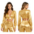 Shiny metallic Y2K women&