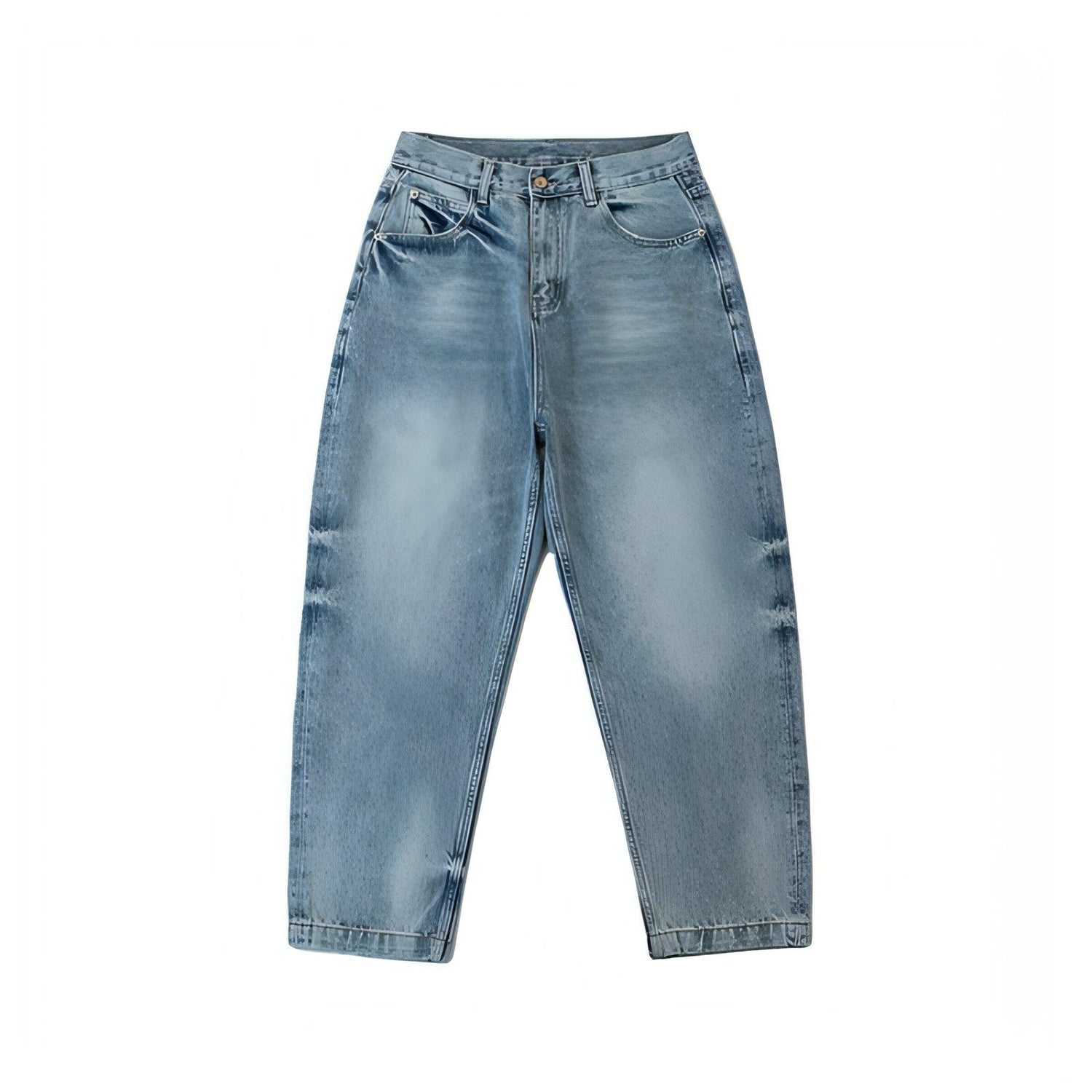 Carmine Juneberry UrbanFade™ Retro Distressed Washed Jeans, showing front view with faded, ripped denim, casual style pants.