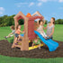 Peach Maple Play Up Double Slide Climber outdoor toddler playset with two slides for children ages 2 to 6.