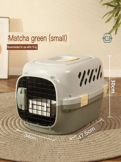Pear Daisy portable pet carrier in soft fabric, designed for easy travel with a comfortable handle and secure zippers.