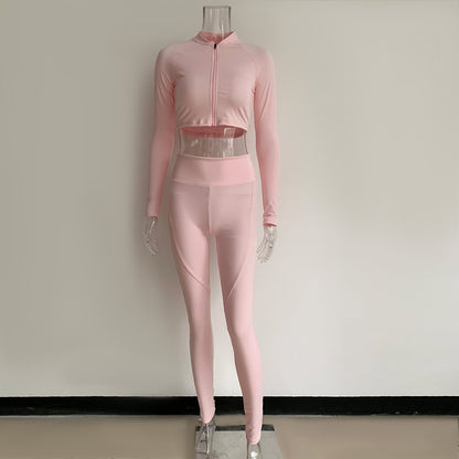 Carmine Juneberry SunSkin UV-Deflecting quick-dry sports lounge set, activewear with lightweight fabric and sporty design.