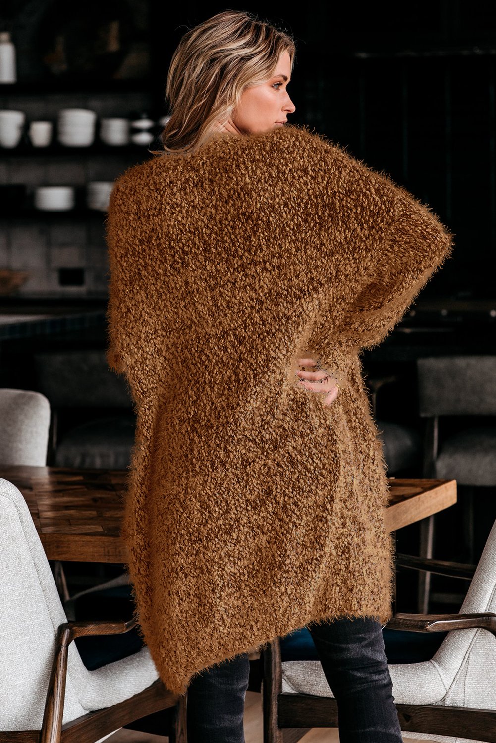 Soft fuzzy knit Jade women&