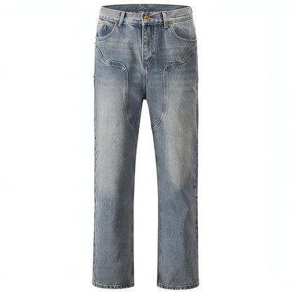 Carmine Juneberry DenimDare™ Western Vintage Jeans for men, showing classic blue denim pants with Western-style stitching.