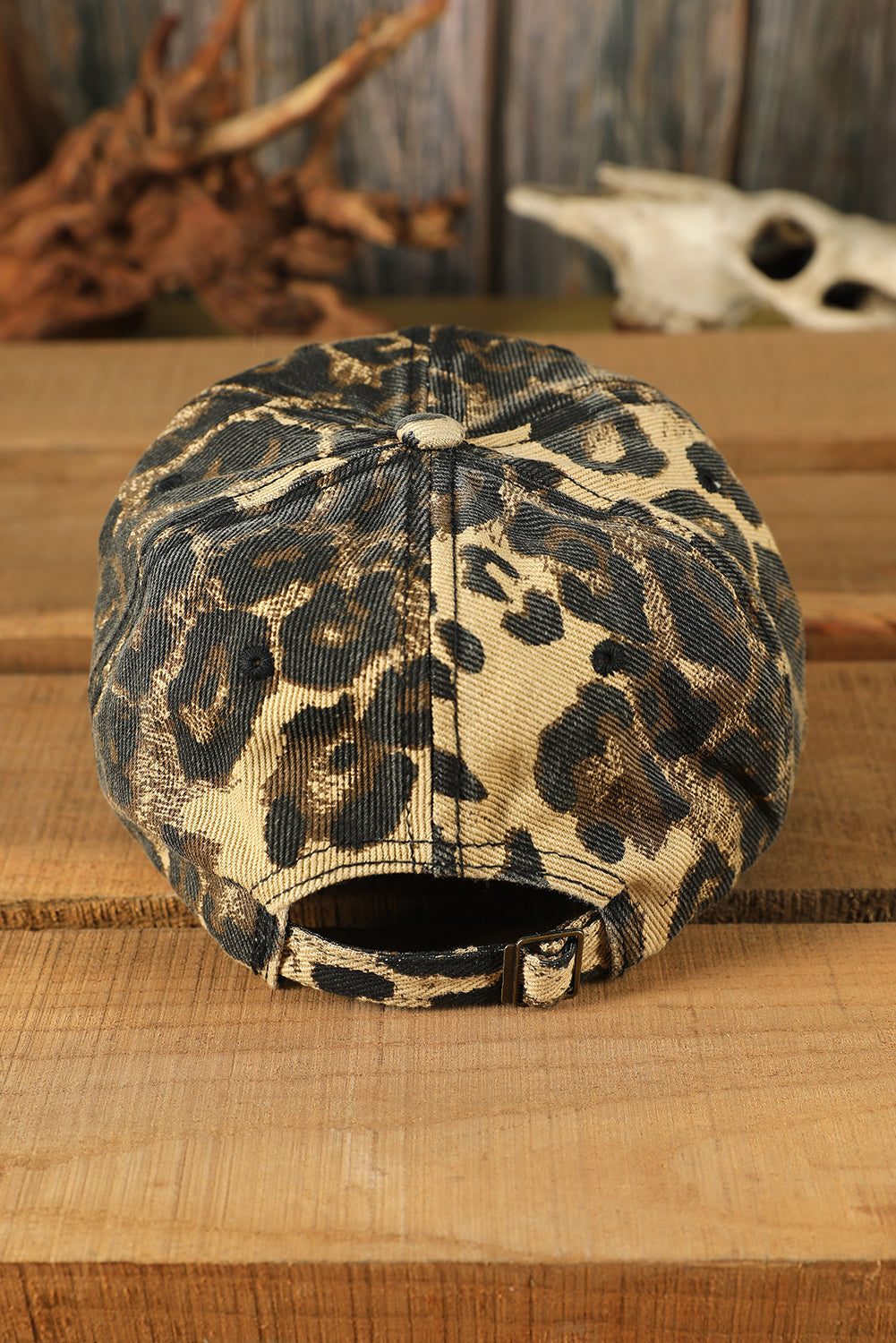 Leopard MAMA embroidered baseball cap by Carmine Juneberry, stylish hat with leopard print and embroidered "MAMA" text.