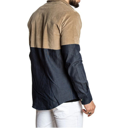 Carmine Juneberry Two-Tone Fusion Dress Shirt with a sleek, modern design in the Haute Edition 25 collection.