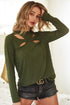Jade Icarus BiBi Butterfly looking cutout rib knit top, featuring a butterfly design and ribbed fabric, displayed on a mannequin.