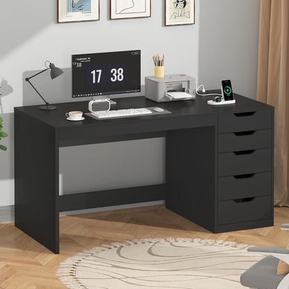 47 Inch Computer Desk With Multifunctional Storage