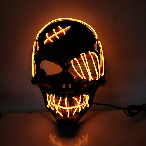 Maroon Asteria Halloween scary pirate mask with one eye and LED lights, perfect for cosplay and spooky costumes.