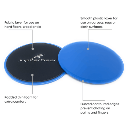 Black Lavender Core and Abs Exercise Sliders for core workouts and muscle toning, shown on a smooth surface.