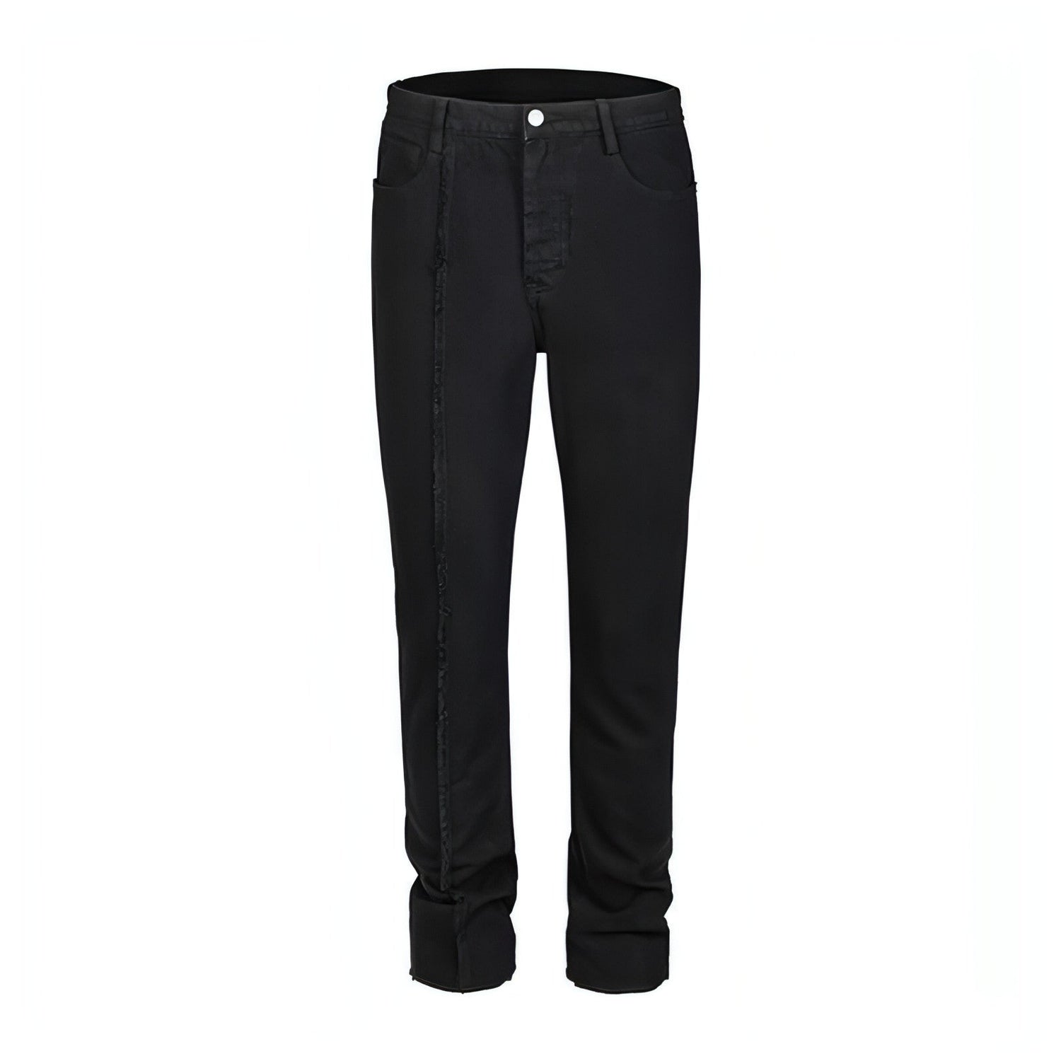 UrbanEase™ high street vintage black jeans for men by Carmine Juneberry, showcasing dark solid color and classic denim style.