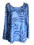 Light blue leaf print women&