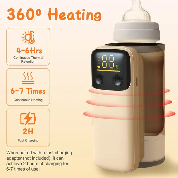 Pear Daisy portable baby bottle warmer with night light, designed for warming milk and formula at home or on the go.